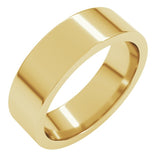 10K Yellow Gold 6 mm Comfort-Fit Flat Band Size 8.5
