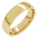 14K Yellow Gold 5.5 mm Comfort-Fit European-Style Band Size 9.5