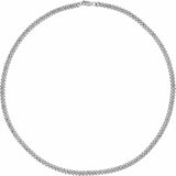 Sterling Silver 4.8 mm Curb 18" Chain