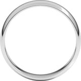 Platinum 5 mm Lightweight Half Round Band Size 5