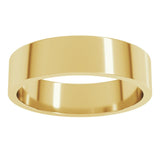 14K Yellow Gold 5 mm Flat Band Size 5