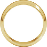 14K Yellow Gold 7 mm Half Round Band Size 13