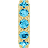 14K Yellow Gold Natural Aquamarine Spacer Charm/Pendant