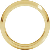10K Yellow Gold 6 mm Comfort-Fit Half Round Band Size 11.5