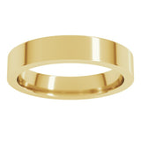14K Yellow Gold 4 mm Comfort-Fit Flat Band Size 11.5