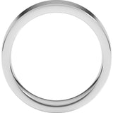 14K White Gold 6 mm Comfort-Fit Flat Band Size 10.5