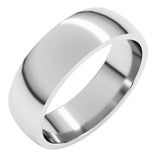 Palladium 6 mm Lightweight Comfort-Fit Half Round Band Size 10