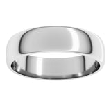 Palladium 5 mm Lightweight Half Round Band Size 11.5