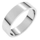 14K White Gold 5 mm Flat Band Size 6