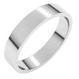 10K White Gold 4 mm Flat Band Size 6.5