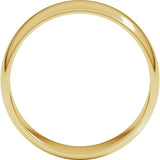 10K Yellow Gold 6 mm Lightweight Half Round Band Size 9.5