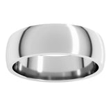 Platinum 6 mm Lightweight Comfort-Fit Half Round Band Size 11