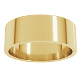 14K Yellow Gold 7 mm Flat Band Size 10