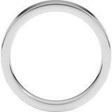 14K White Gold 4 mm Comfort-Fit Flat Band Size 9