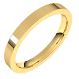 10K Yellow Gold 2.5 mm Comfort-Fit Flat Band Size 6