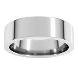 10K White Gold 6 mm Comfort-Fit Flat Band Size 8.5