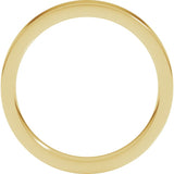 18K Yellow Gold 3 mm Comfort-Fit Flat Band Size 7