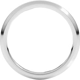 Sterling Silver 2 mm Comfort-Fit Half Round Band Size 5.5