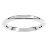 Sterling Silver 2 mm Comfort-Fit Half Round Band Size 5.5