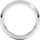 Sterling Silver 5 mm Comfort-Fit Half Round Band Size 5.5