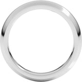 Sterling Silver 4 mm Comfort-Fit Half Round Band Size 7.5