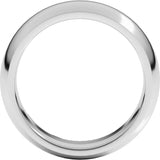 Sterling Silver 7 mm Comfort-Fit Half Round Band Size 10.5