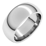 Sterling Silver 8 mm Comfort-Fit Half Round Band Size 11