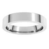 Sterling Silver 4 mm Comfort-Fit Flat Band Size 6.5