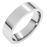 Sterling Silver 5 mm Comfort-Fit Flat Band Size 9