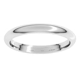 14K White Gold 2.5 mm Comfort-Fit Half Round Band Size 4.5