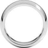 14K White Gold 8 mm Comfort-Fit Half Round Band Size 11
