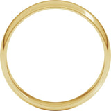 14K Yellow Gold 5 mm Lightweight Half Round Band Size 10.5