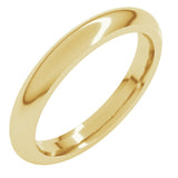 10K Yellow Gold 3 mm Comfort-Fit Half Round Band Size 6.5