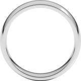 Platinum 6 mm Lightweight Comfort-Fit Half Round Band Size 7.5