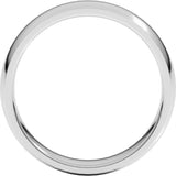 14K White Gold 5 mm Lightweight Comfort-Fit Half Round Band Size 7