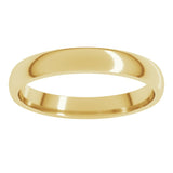 10K Yellow Gold 3 mm Lightweight Comfort-Fit Half Round Band Size 6.5