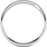 14K White Gold 6 mm Lightweight Half Round Band Size 7