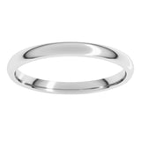 14K White Gold 2 mm Lightweight Comfort-Fit Half Round Band Size 4