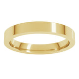 18K Yellow Gold 3 mm Comfort-Fit Flat Band Size 5.5