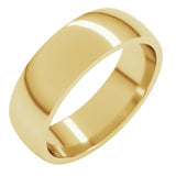 14K Yellow Gold 6 mm Lightweight Comfort-Fit Half Round Band Size 9.5