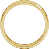 14K Yellow Gold 6 mm Lightweight Comfort-Fit Half Round Band Size 9.5