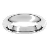 Platinum 4 mm Comfort-Fit Half Round Band Size 5.5