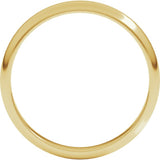 10K Yellow Gold 3 mm Half Round Band Size 7.5