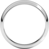 10K White Gold 5 mm Half Round Band Size 7