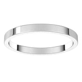 14K White Gold 2 mm Flat Band Size 3.5