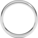 10K White Gold 7 mm Lightweight Comfort-Fit Half Round Band Size 12