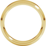 14K Yellow Gold 6 mm Beveled-Edge Comfort-Fit Flat Band Size 8.5