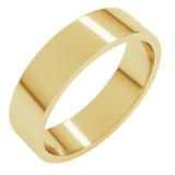 14K Yellow Gold 5 mm Flat Band Size 11