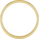 10K Yellow Gold 3 mm Ultra-Lightweight Flat Band Size 7.5