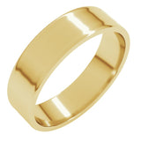 14K Yellow Gold 5 mm Ultra-Lightweight Flat Band Size 5.5